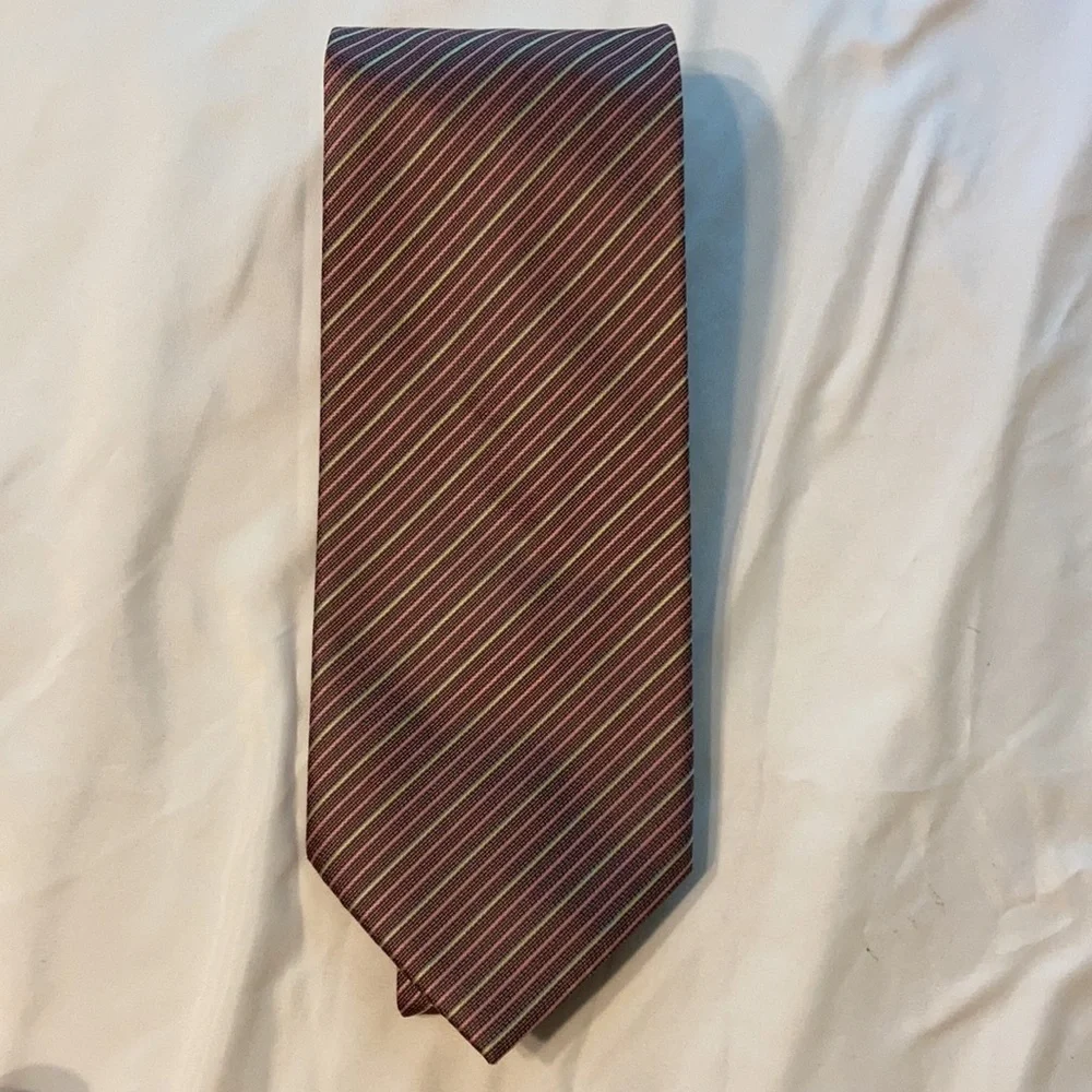 Yves Saint Laurent Striped Silk Tie